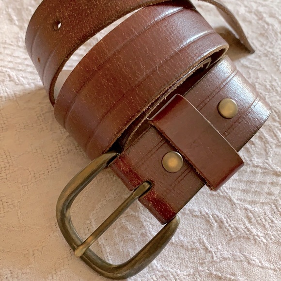 Brown leather belt